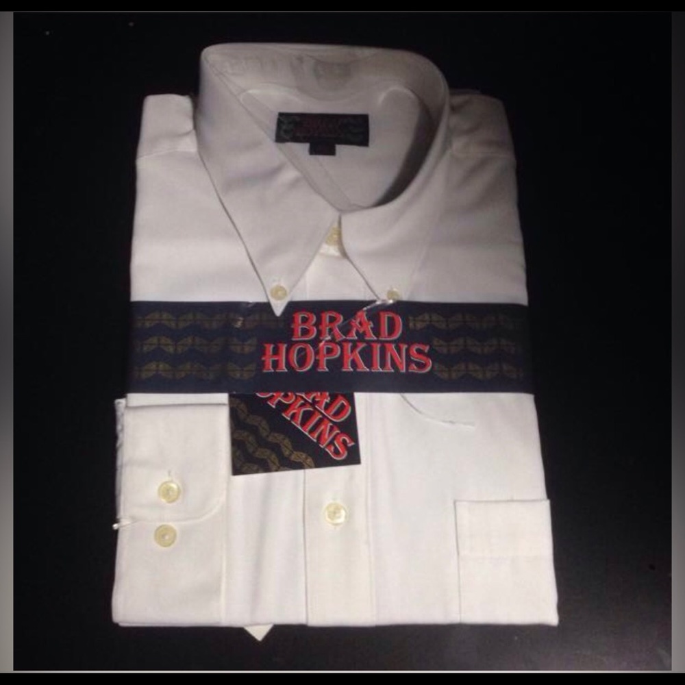 NWT Men's long sleeves white shirt